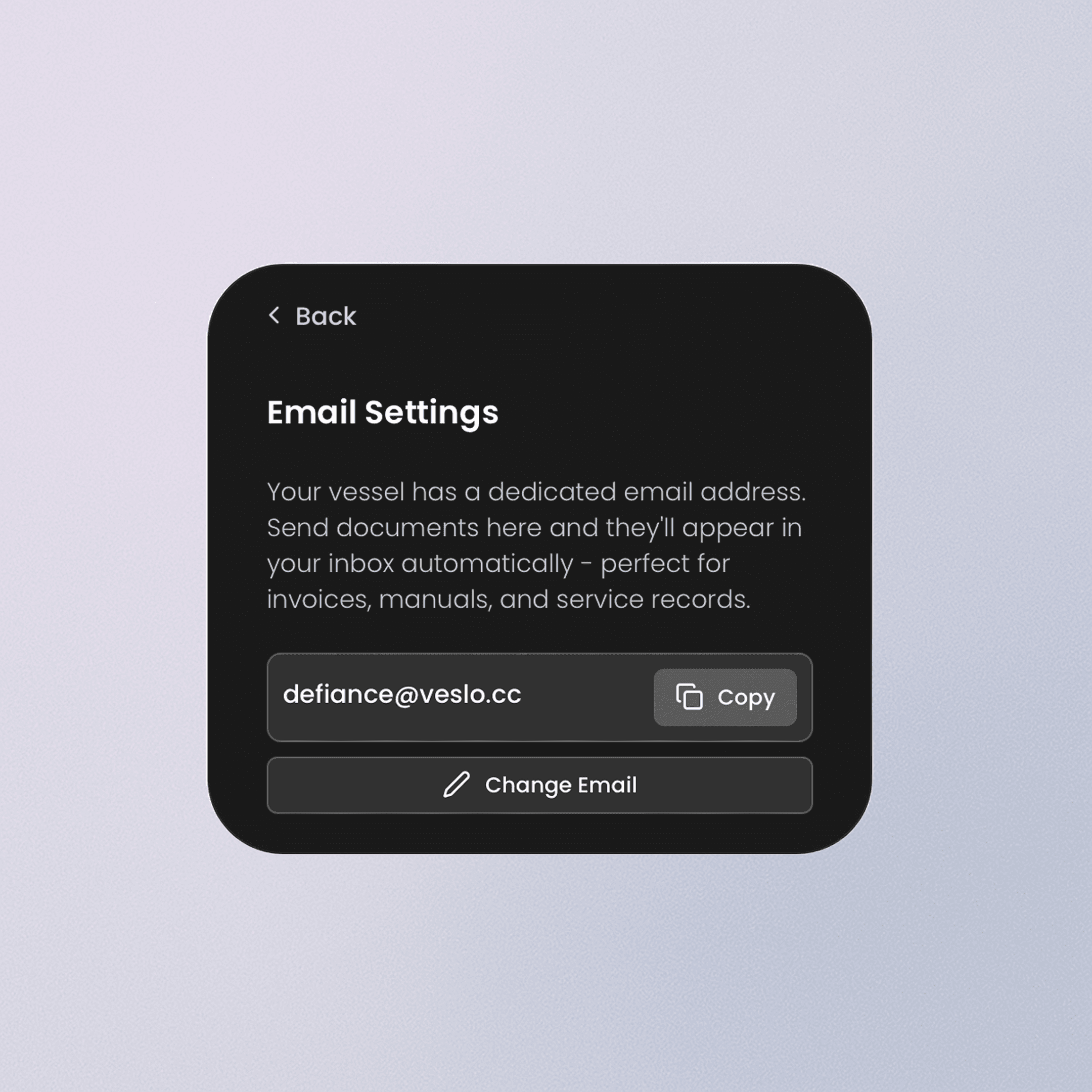 Email Your Boat Feature