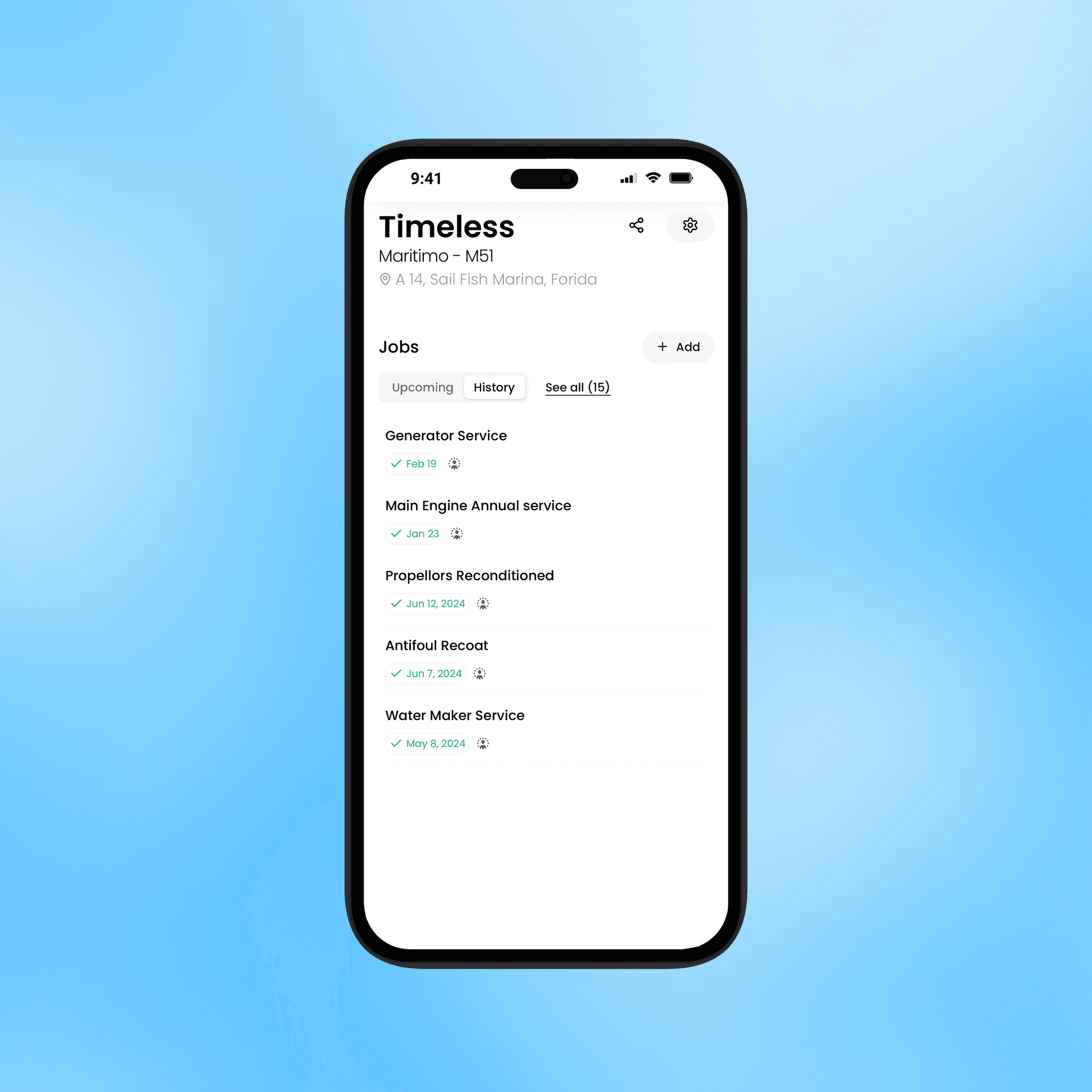 Glide History Interface