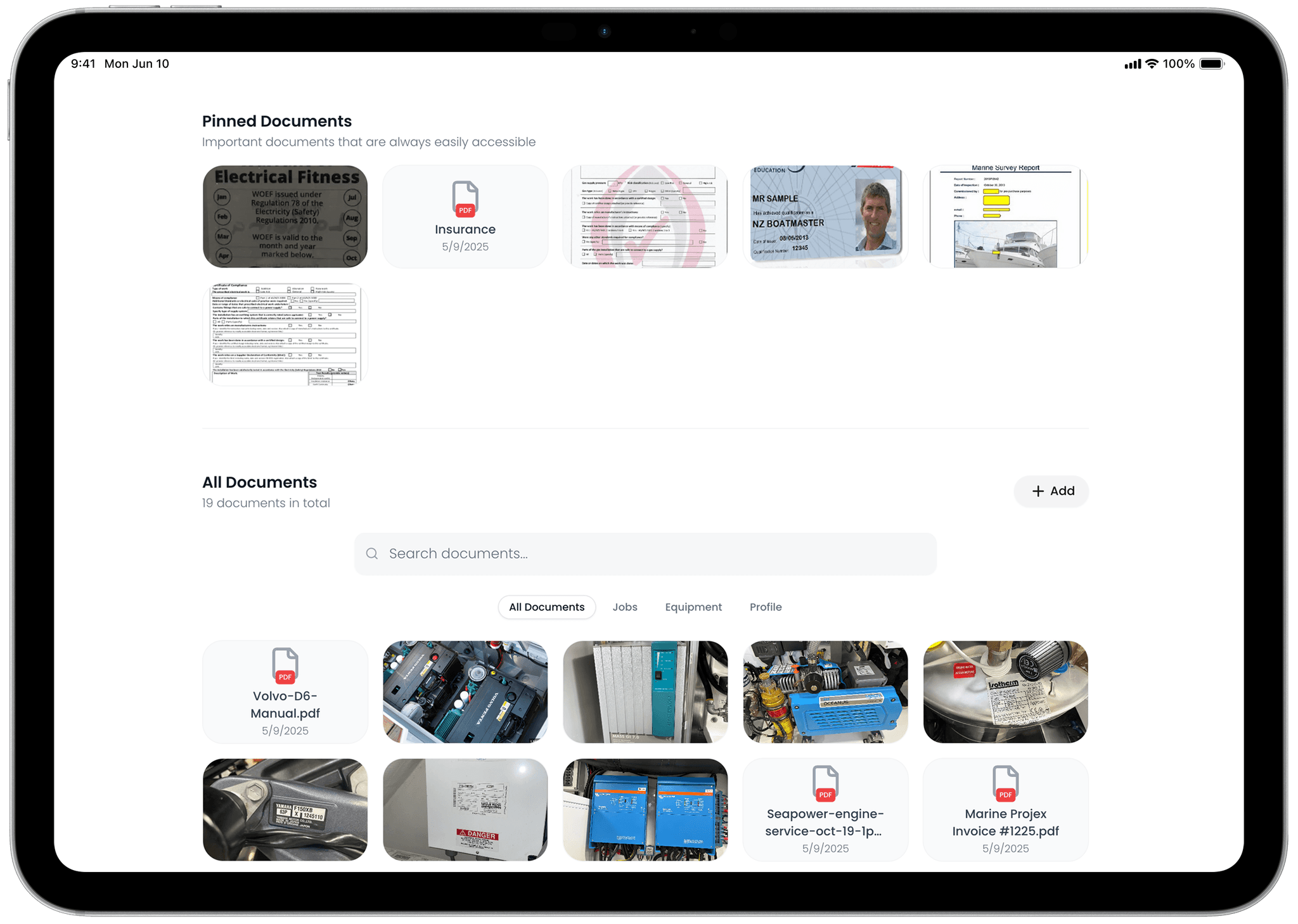 Glide Vault Interface
